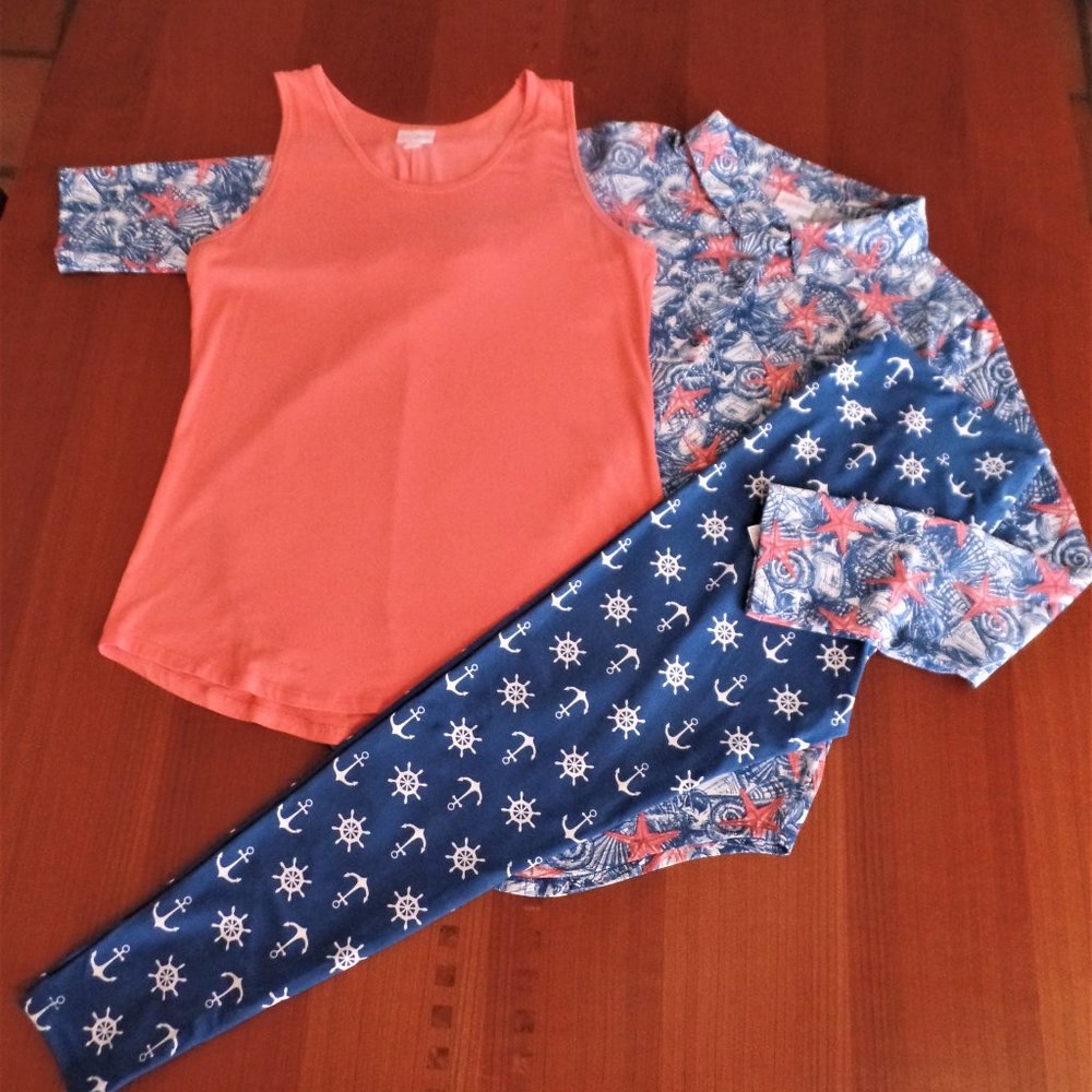 LULAROE! VALENTINA SHIRT, TANK TOP & TC- LEGGINGS